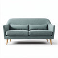 Divano moderno in tessuto azzurro 175 x 85 x 80cm con cuscini inclusi