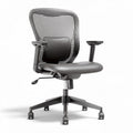 Sedia da ufficio ergonomica con schienale in rete nera e braccioli regolabili